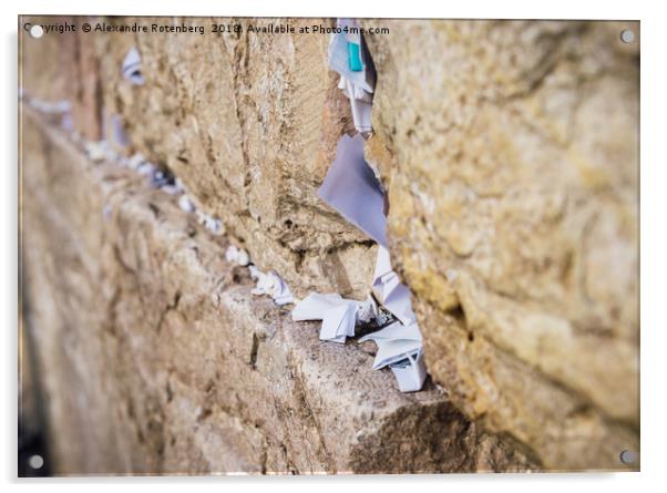 Notes on Wailing Wall, Jerusalem Acrylic by Alexandre Rotenberg