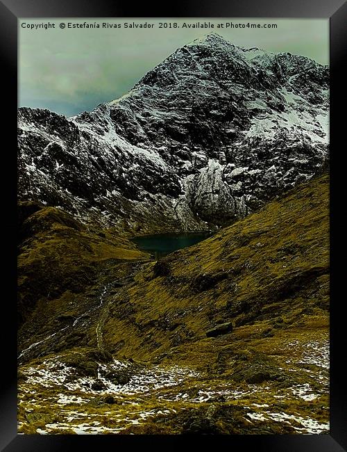 Snowdon summit Framed Print by Estefanía Rivas Salvador