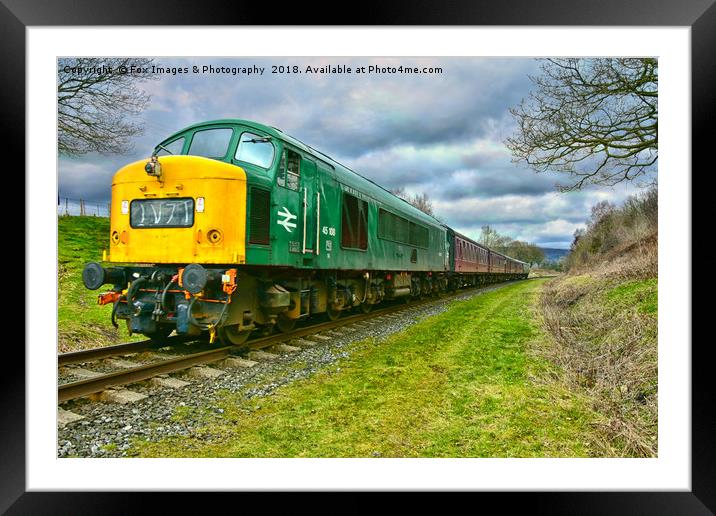 Deltic class 45 Framed Mounted Print by Derrick Fox Lomax