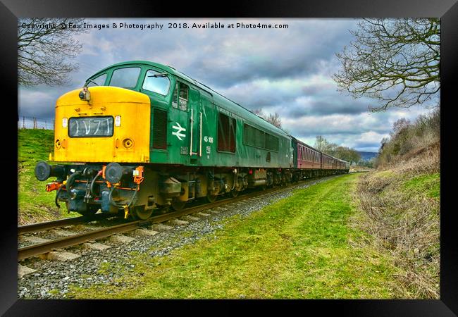 Deltic class 45 Framed Print by Derrick Fox Lomax