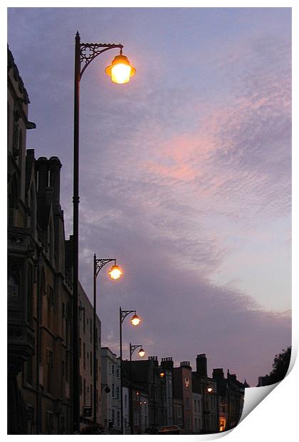 Oxford at dusk Print by Graham Piper