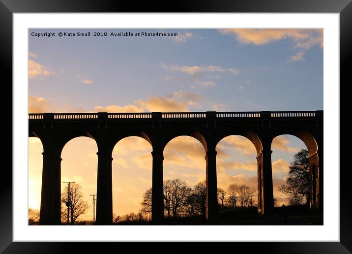 Viaduct Framed Mounted Print by Kate Small