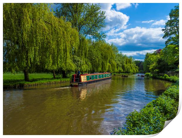 The River Wey.Guildford ,Surrey,England. Print by Philip Enticknap