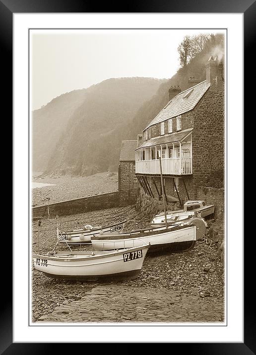 Clovelly harbour Framed Mounted Print by Graham Piper