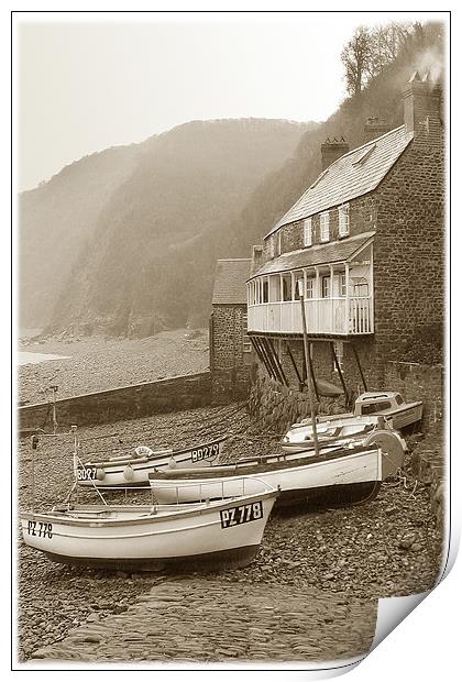 Clovelly harbour Print by Graham Piper