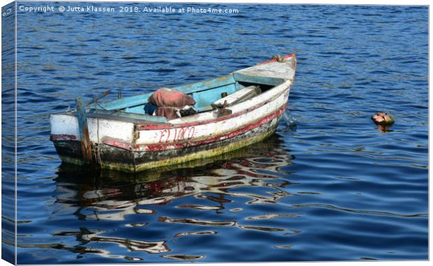 Old fishing boat in Havana harbour, Cuba Canvas Print by Jutta Klassen
