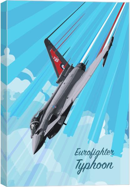 RAF100 Eurofighter Typhoon Pop Art Canvas Print by J Biggadike