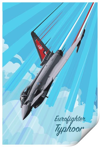 RAF100 Eurofighter Typhoon Pop Art Print by J Biggadike
