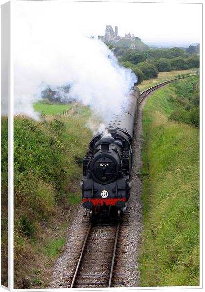 Corfe express Canvas Print by Graham Piper
