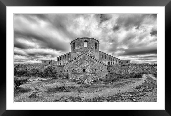 Borgholm Castle Ruin Panorama Framed Mounted Print by Antony McAulay