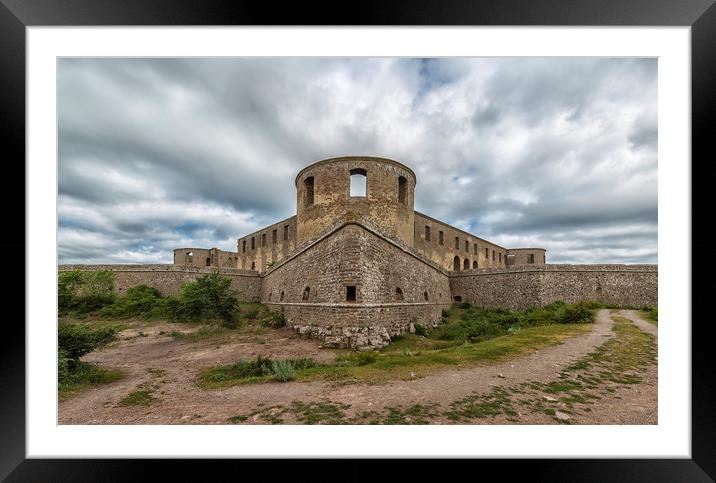 Borgholm Castle Ruin Panorama Framed Mounted Print by Antony McAulay