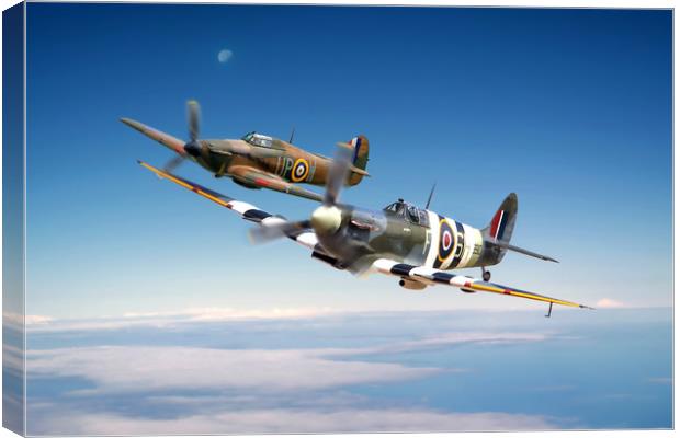 Battle of Britain Heroes Canvas Print by David Stanforth