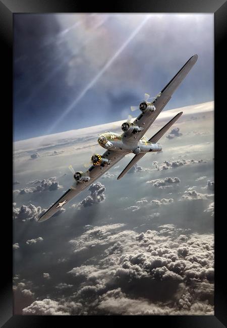 Memphis Belle above the Clouds Framed Print by David Stanforth