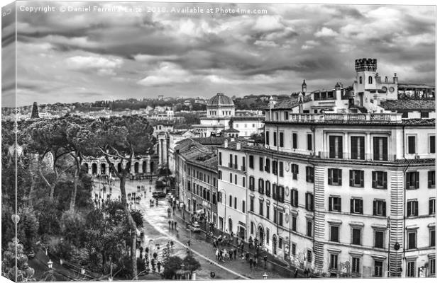 Rome Aerial Cityscape View From Campidoglio Canvas Print by Daniel Ferreira-Leite
