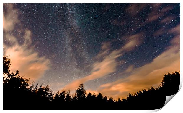 The Milky Way Through Broken Cloud Print by Kingsley Summers
