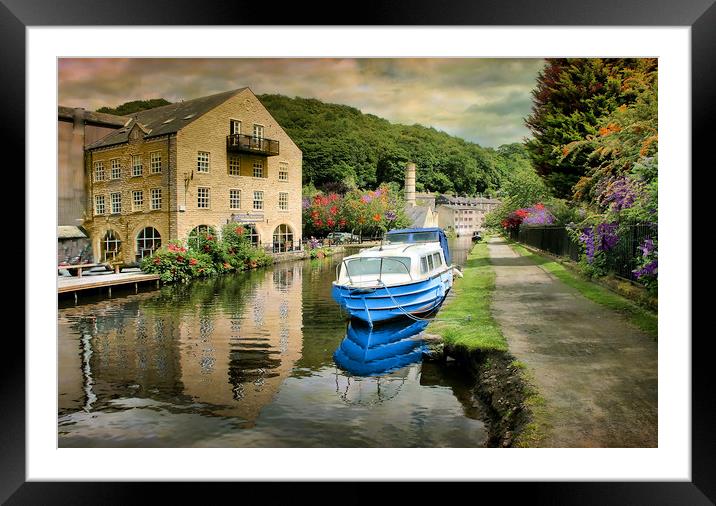The Rochdale Canal , Yorkshire Framed Mounted Print by Irene Burdell