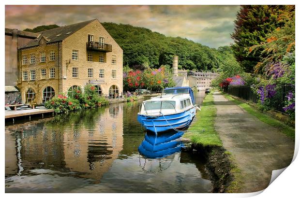 The Rochdale Canal , Yorkshire Print by Irene Burdell