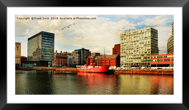 Liverpool Architecture across Canning Dock. Framed Mounted Print by Frank Irwin