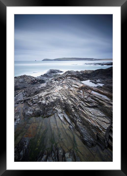 Trevose Head View Framed Mounted Print by mark leader