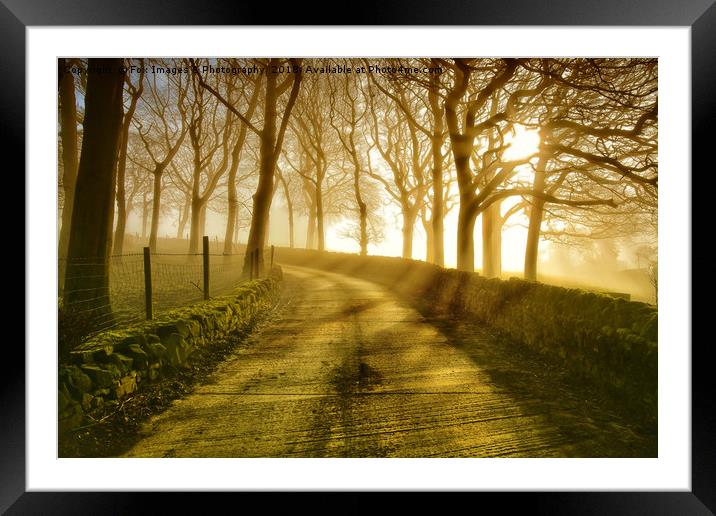 Sunrise in birtle lancashire Framed Mounted Print by Derrick Fox Lomax