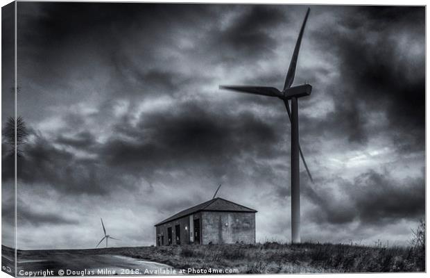 Pates Hill Wind Farm Canvas Print by Douglas Milne