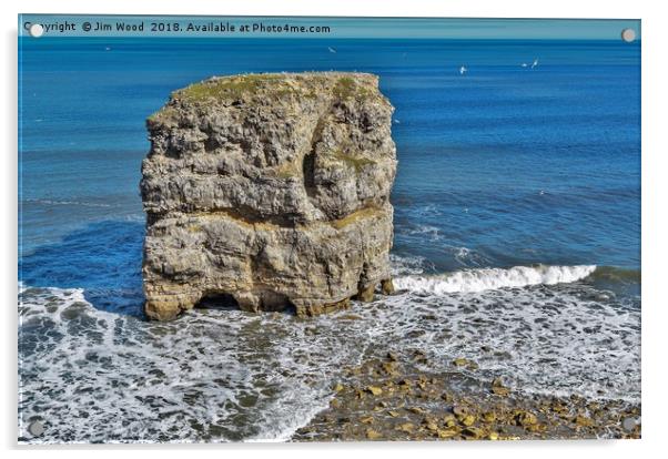 Marsden Rock Acrylic by Jim Wood