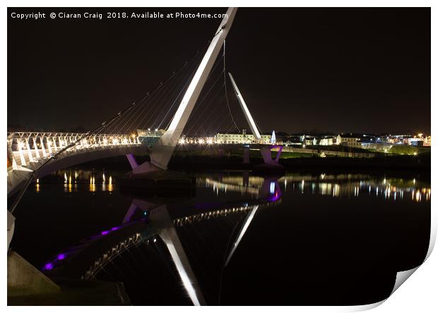 Peace Bridge at Night  Print by Ciaran Craig