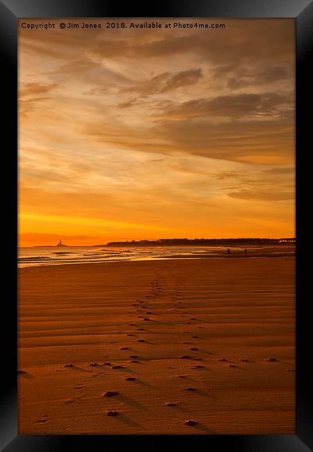  Walking towards the Daybreak Framed Print by Jim Jones