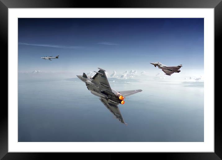 Eurofighters protecting our borders   Framed Mounted Print by David Stanforth