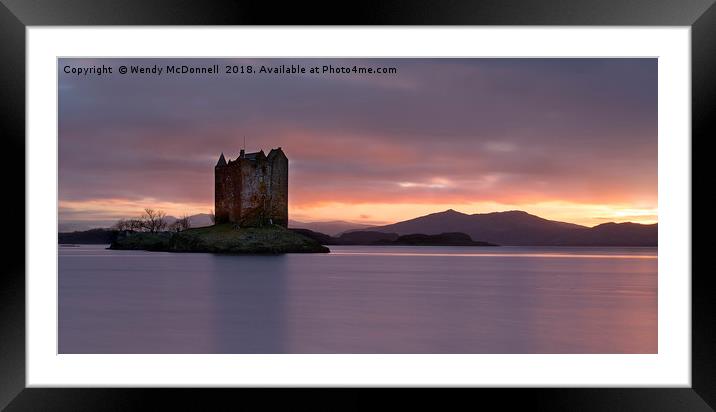 Castle Stalker, Scottish Highlands, UK Framed Mounted Print by Wendy McDonnell