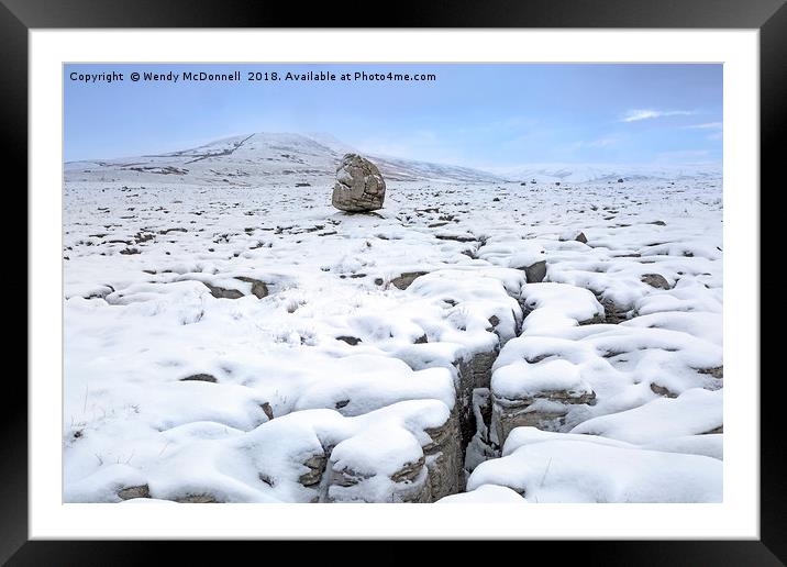 Twistleton Scar, Yorkshire Dales, England, UK Framed Mounted Print by Wendy McDonnell