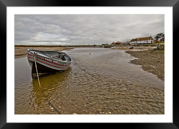 Low tide at Burham Overy Staithe Framed Mounted Print by Paul Macro