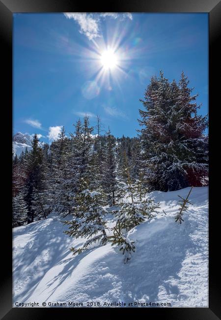 Above La Tania Framed Print by Graham Moore