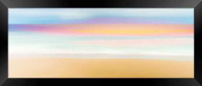 Golden Sunset on Hayle Beach Framed Print by Beryl Curran
