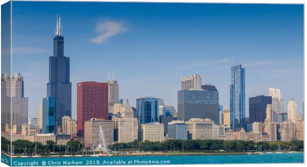 Chicago cityscape Canvas Print by Chris Warham