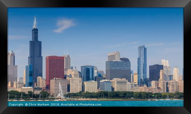 Chicago cityscape Framed Print by Chris Warham