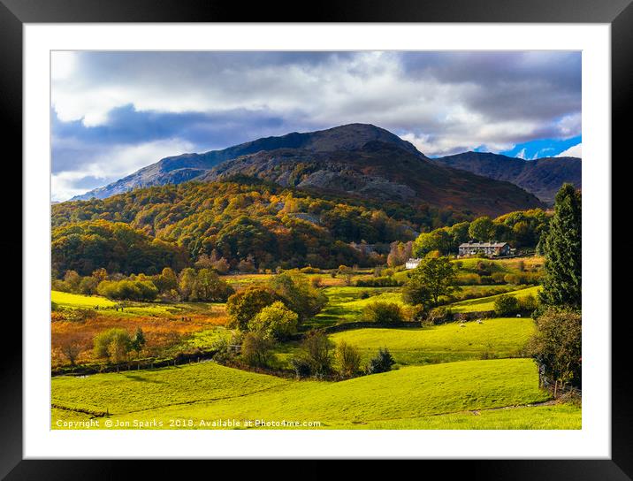 Autumn colours in Little Langdale Framed Mounted Print by Jon Sparks