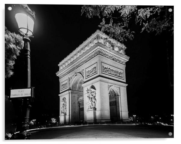 Arc de Triomphe PARIS, France  Acrylic by Philip Enticknap