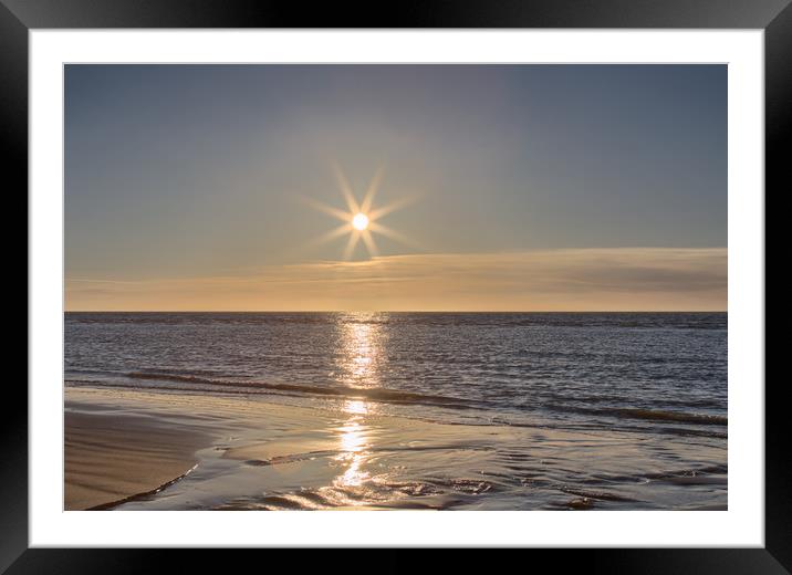 Ainsdale Beach Sunset Framed Mounted Print by Roger Green
