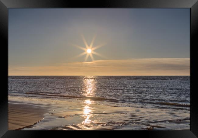 Ainsdale Beach Sunset Framed Print by Roger Green
