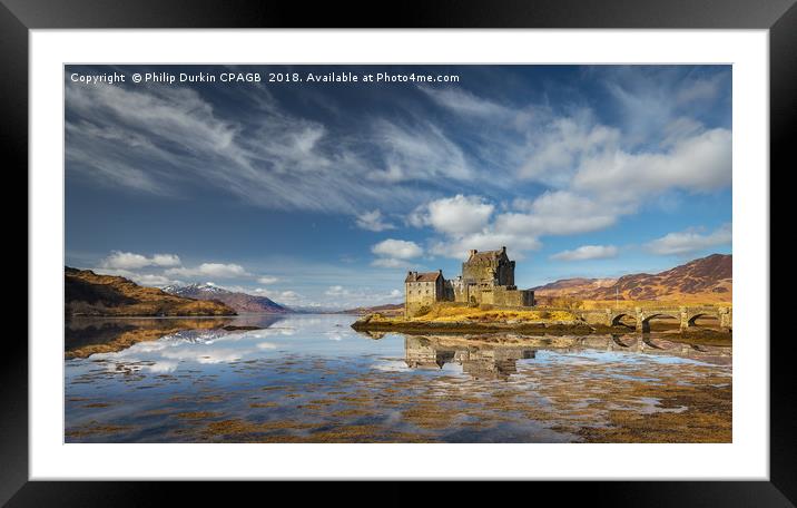 Eilean Donan Castle - Scotland Framed Mounted Print by Phil Durkin DPAGB BPE4