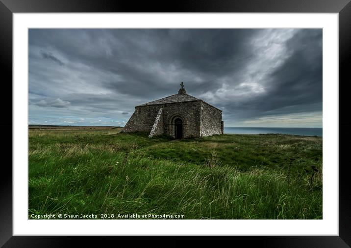 St Aldhelm’s head chapel  Framed Mounted Print by Shaun Jacobs