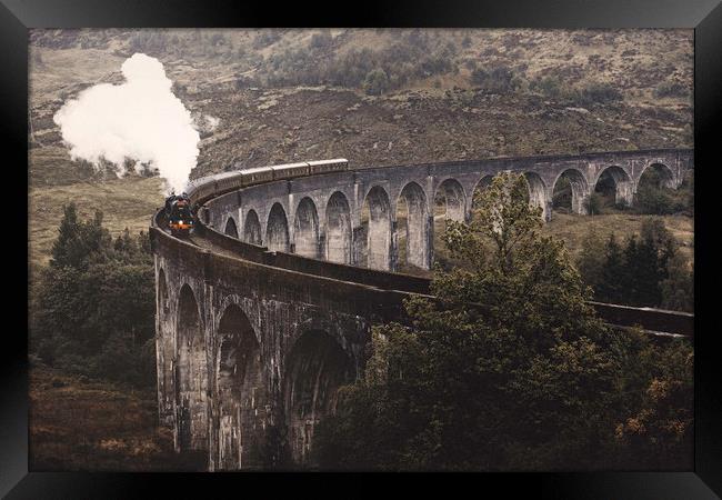 Glenfinnan Viaduct.                     Framed Print by andrew bagley