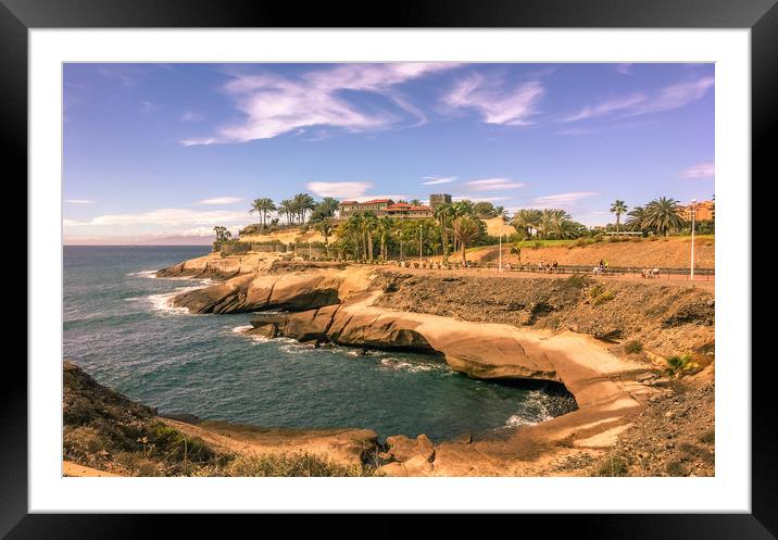 Promenade Bay, Costa Adeje Framed Mounted Print by Naylor's Photography