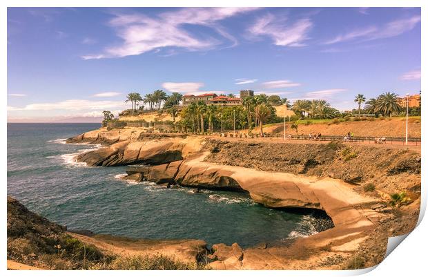 Promenade Bay, Costa Adeje Print by Naylor's Photography
