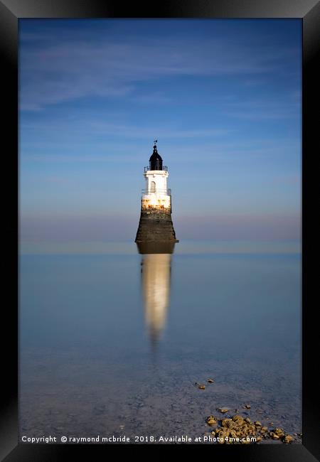 Plover Scar Lighthouse Framed Print by raymond mcbride