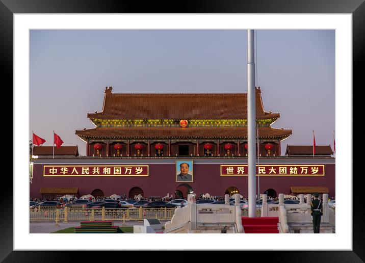 Tiananmen Framed Mounted Print by Thomas Schaeffer