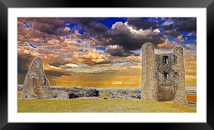 Hadliegh Castle fractals Framed Mounted Print by David French