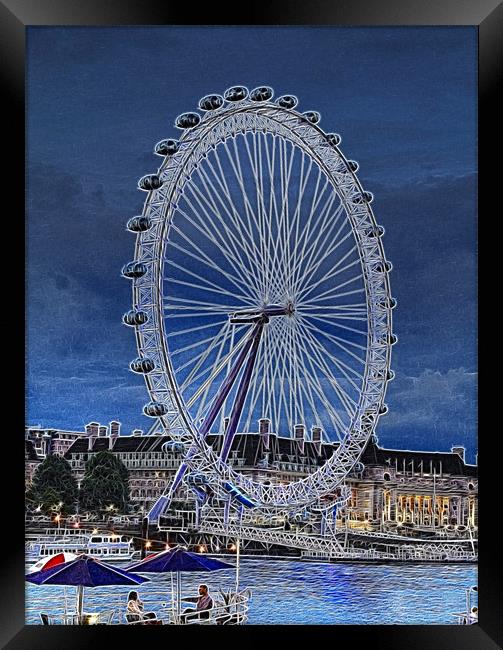 Fractals of the London Eye Framed Print by David French