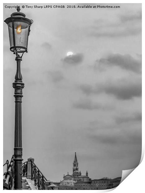 GAS LIGHT IN VENICE Print by Tony Sharp LRPS CPAGB